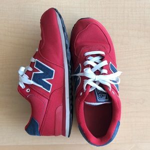 Red new balance sneakers